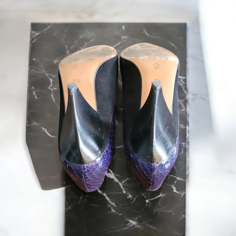 VTG Walter Steiger suede and snakeskin